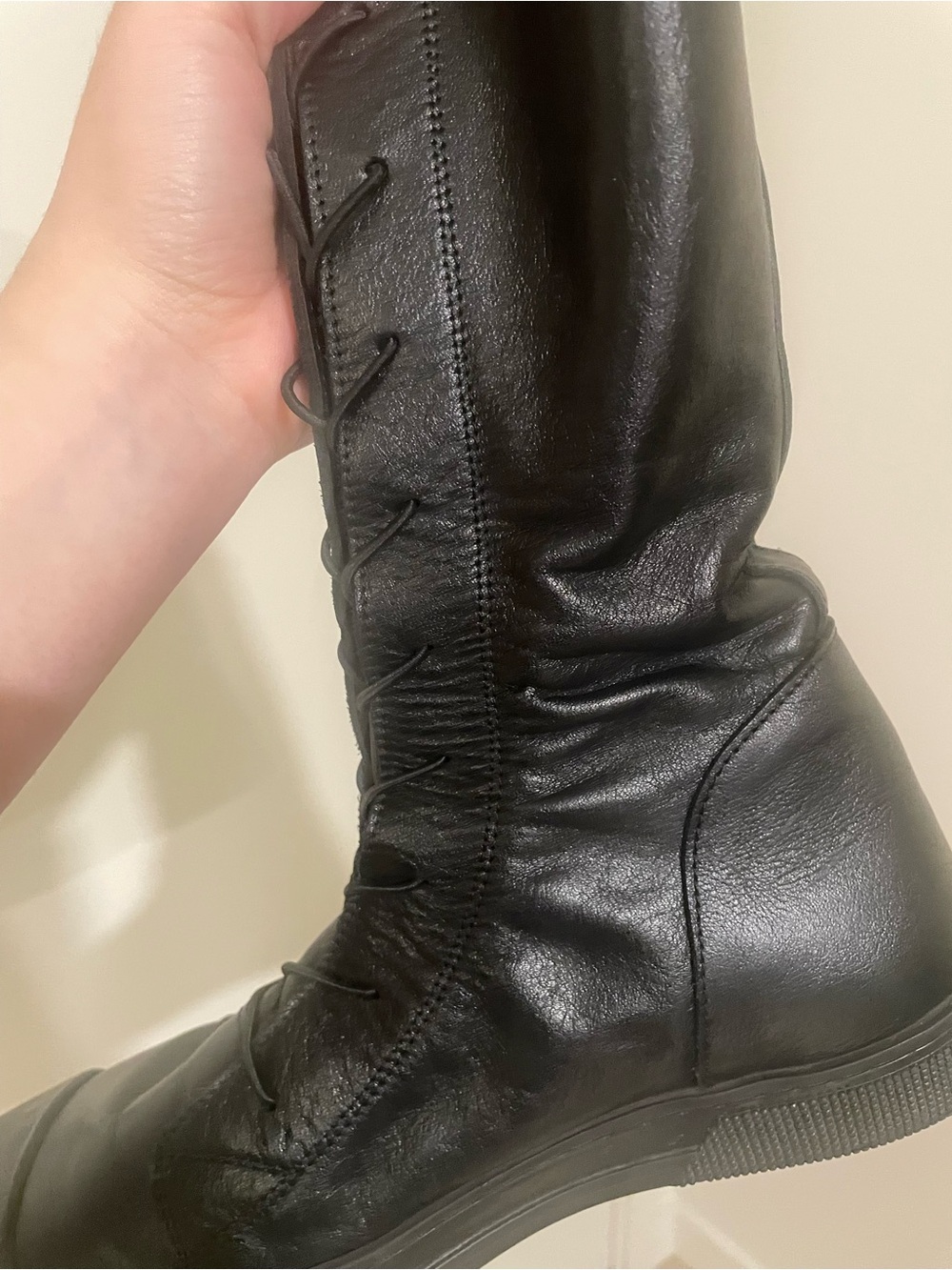 Kearny Boots - Black Lace-Up Combat Moto Boots - Women's 8 - Picture 6 of 6